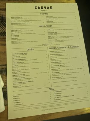 Menu photo 1 Canvas Orlando, FL