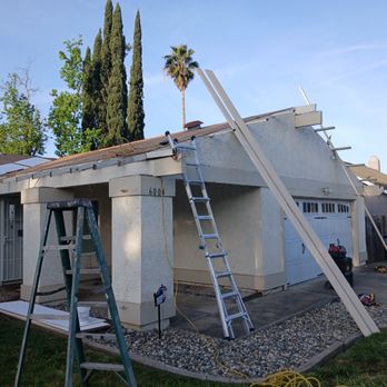Prestige Roofing - New barge Rafters and eve plywood being installed - Roofing Near Me - Citrus Heights, California Prestige Roofing - New barge Rafters and eve plywood being installed - Roofing Near Me - Citrus Heights, California