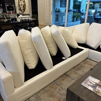 Cade's Carpet & Floor Care - My stark white sofa sectional, drying after cleaning - Carpet Cleaning Near Me