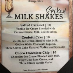 PJ's Pancake House & Tavern - Ewing - Spiked milkshakes