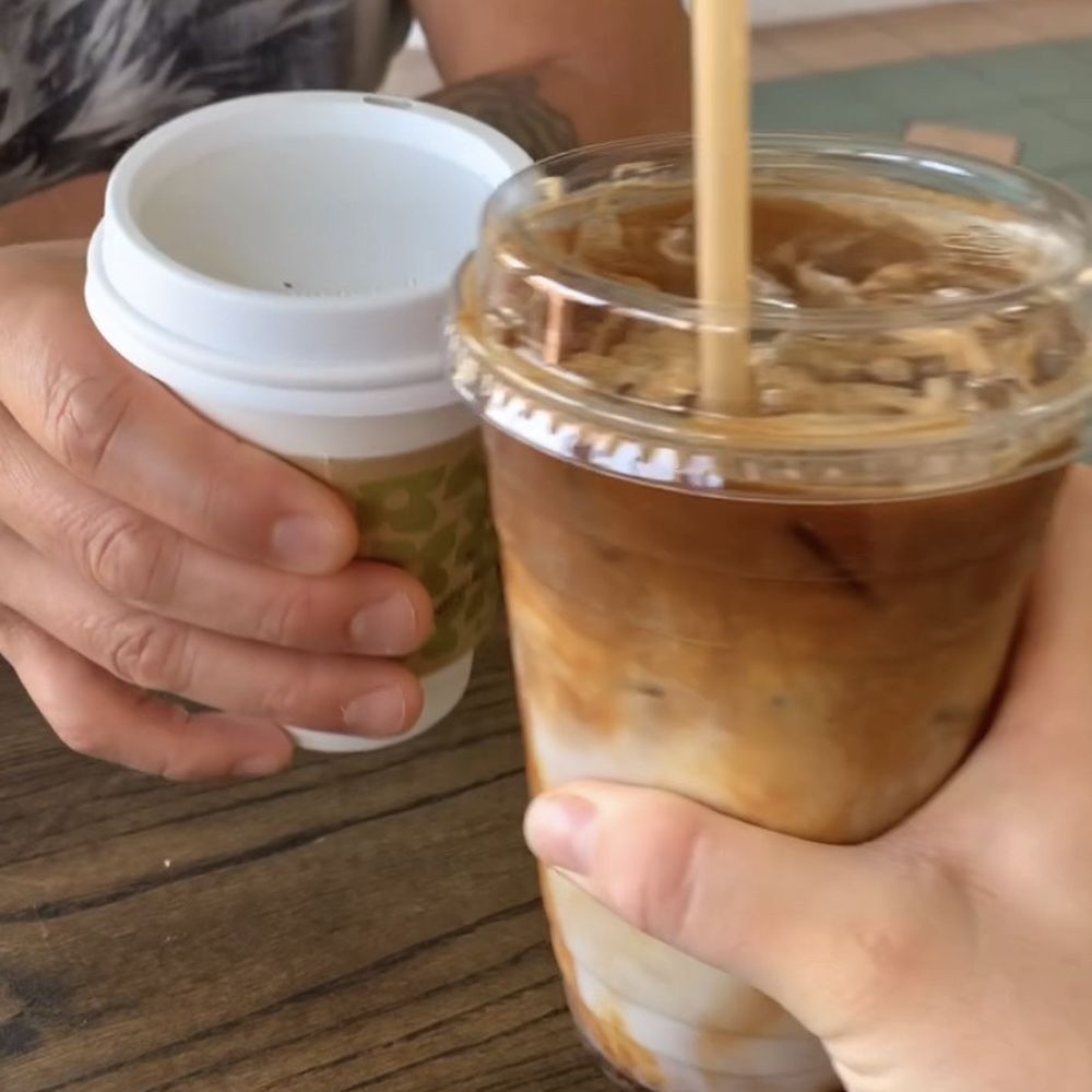 Coffee and Tea Traders - Black coffee and an iced almond milk latte! - Coffee & Tea Near Me - Alameda, California