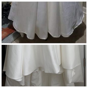 Red Carpet Alterations - Hem shown on the BOTTOM was done by Red Carpet Alterations, they fixed the hem done above. - Sewing & Alterations Near Me - Columbus, Ohio