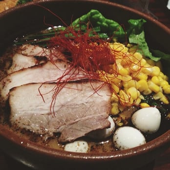 Ramen Dojo - Garlic Pork Ramen extra corn and quail eggs - Ramen Near Me - San Mateo, California Ramen Dojo - Garlic Pork Ramen extra corn and quail eggs - Ramen Near Me - San Mateo, California