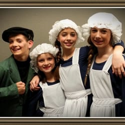 Some of the Musical Theater class ready to perform Oliver
