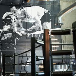 Competition-sized boxing ring