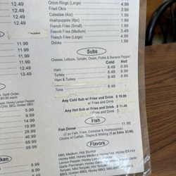 Finish Line Cafe - Menu
