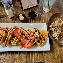 District 13 - Waffles & Berries with a side of hashbrowns