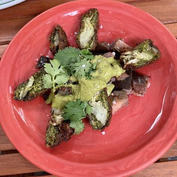 Olea - Falafel Crusted Artichoke Hearts with an Eggplant Salad - Tapas Bars Near Me - Brooklyn, New York