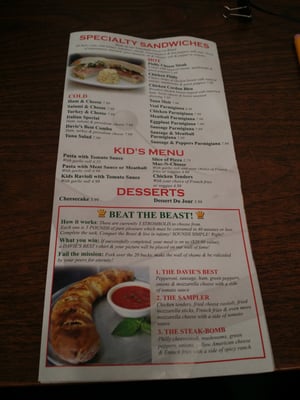 Menu photo 8 Davie's Best Pizza Bar Davie, FL Menu photo 8 Davie's Best Pizza Bar Davie, FL