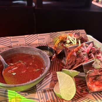 Slate NY - Beef short rib birria tacos - Dance Clubs Near Me - New York, New York Slate NY - Beef short rib birria tacos - Dance Clubs Near Me - New York, New York