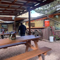 Last Chance Saloon - Outside patio lots of seats beautiful scenery