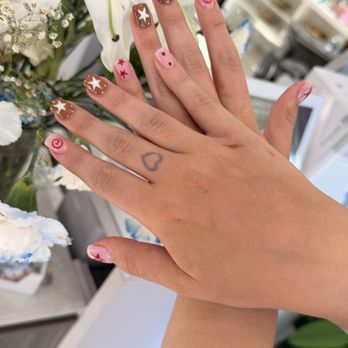 Sahara Nails - Builder gel with design - Nail Salons Near Me - Orange, California Sahara Nails - Builder gel with design - Nail Salons Near Me - Orange, California