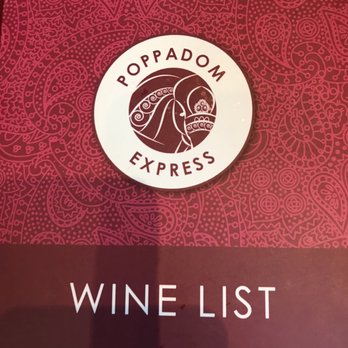 Poppadom Indian Kitchen  - Wine list - Indian Near Me - London, XGL