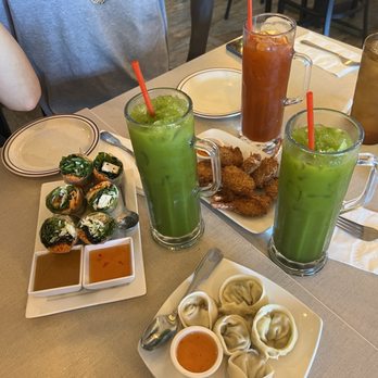 i Thai Bistro - Steamed veggie dumplings, summer rolls, butterfly shrimp, thai iced matcha latte, thai iced tea - Thai Near Me - Phoenix, Arizona