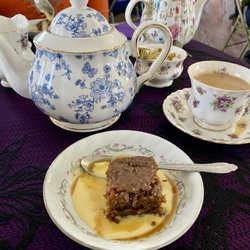 Manchester Teas and Tarts - Sticky toffee pudding in Devonshire custard