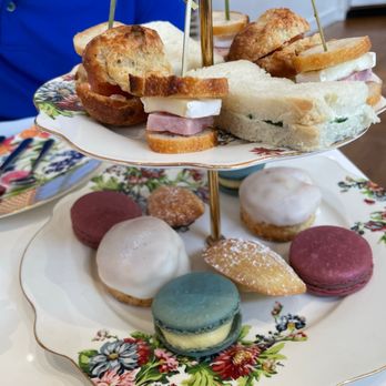 Jolie Tea Company - Tiers of tea sandwiches and desserts - Tea Rooms Near Me - Salem, Massachusetts