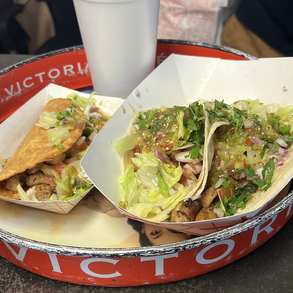 Taco Burrito - 2 soft tacos (chicken) 1 hard taco (chicken) Both topped with medium salsa and it was a good kick of heat - Tacos Near Me - Norfolk, Virginia Taco Burrito - 2 soft tacos (chicken) 1 hard taco (chicken) Both topped with medium salsa and it was a good kick of heat - Tacos Near Me - Norfolk, Virginia