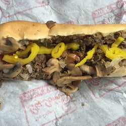 Big John Steak & Onion - Steak, Cheese, and Mushroom. Add Peppers.