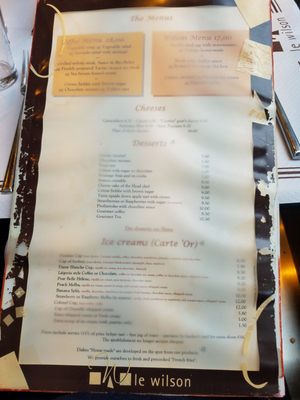 Menu photo 8 Le Wilson Paris, 75 Menu photo 8 Le Wilson Paris, 75