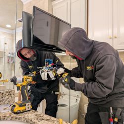 King Electrical Services - A licensed electrician in Greensboro NC installing switches. A licensed electrician answers the phone. A licensed electrician does the work.