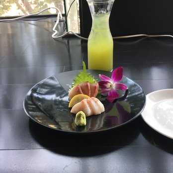 Tamon Sushi - Hamachi Sashimi and iced green tea caraffe - Japanese Near Me - Los Angeles, California Tamon Sushi - Hamachi Sashimi and iced green tea caraffe - Japanese Near Me - Los Angeles, California
