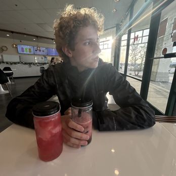Bearology - The refund drink and the original drink is in this photo. -Watermelon Slush -Watermelon Slush (w/ strawberry boba) - Bubble Tea Near Me - Vernon Hills, Illinois Bearology - The refund drink and the original drink is in this photo. -Watermelon Slush -Watermelon Slush (w/ strawberry boba) - Bubble Tea Near Me - Vernon Hills, Illinois