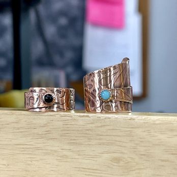 Fire Kissed Jewelry - These were cool... copper rings that are adjustable with little gemstones - Jewelry Near Me - Adamstown, Pennsylvania Fire Kissed Jewelry - These were cool... copper rings that are adjustable with little gemstones - Jewelry Near Me - Adamstown, Pennsylvania