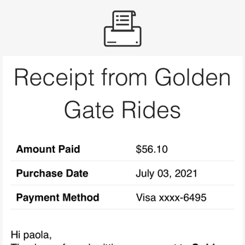 Golden Gate Rides - Second charge to my card at 6pm - Bike Rentals Near Me - San Francisco, California Golden Gate Rides - Second charge to my card at 6pm - Bike Rentals Near Me - San Francisco, California