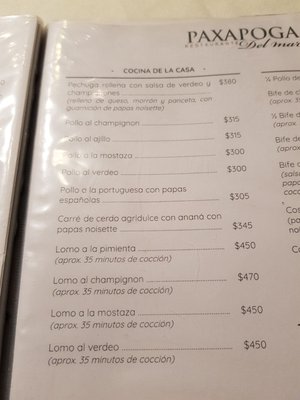 Menu photo 1 Paxapoga del Mar Pinamar, C