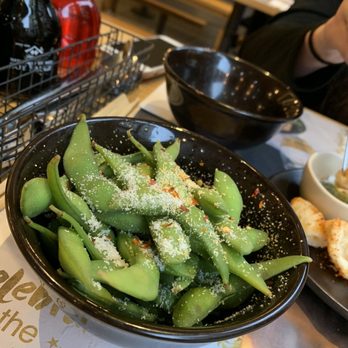 Wagamama - Edamame beans with chilli and garlic salt - Japanese Near Me - Glasgow, GLG Wagamama - Edamame beans with chilli and garlic salt - Japanese Near Me - Glasgow, GLG