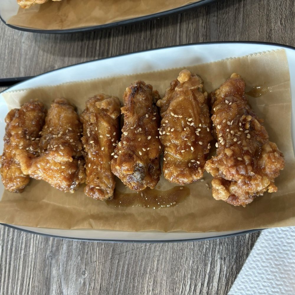 K-BBQ - Chicken wings with soy garlic sauce - Korean Near Me - Canton, Michigan