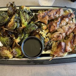 Bella Vista Country Club - Teriyaki skewers with grilled Brussels sprouts