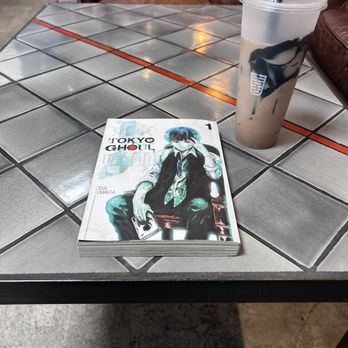 Hey Hey - "Moo Deng" (strawberry milk+espresso shot+grass jelly) and book off the shelf - Coffee & Tea Near Me - Los Angeles, California Hey Hey - "Moo Deng" (strawberry milk+espresso shot+grass jelly) and book off the shelf - Coffee & Tea Near Me - Los Angeles, California