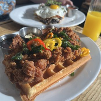 Met Her At A Bar - Thai chicken & waffle - Cafes Near Me - Los Angeles, California