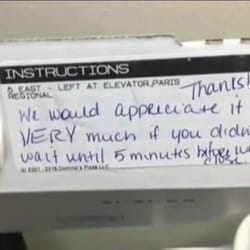 Domino's Pizza - Here's the note that some idiot that works at this dominos wrote to the nurse in the hospital.