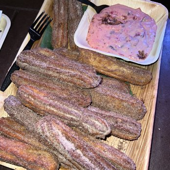 The Ice Rink - Cinnamon churros with cranberry apple dipping sauce platter ($48) - Skating Rinks Near Me - Las Vegas, Nevada The Ice Rink - Cinnamon churros with cranberry apple dipping sauce platter ($48) - Skating Rinks Near Me - Las Vegas, Nevada