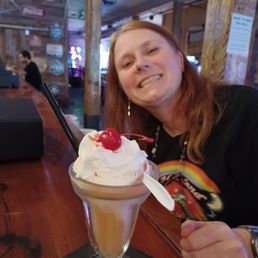 Fred Flinstone Float! Sky Blood Orange, Jarritos Mandarin, Ice Cream, Orange Peel