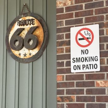 Route 66 Creamery - Outside, but still "No Smoking" - Desserts Near Me - Hamel, Illinois Route 66 Creamery - Outside, but still "No Smoking" - Desserts Near Me - Hamel, Illinois