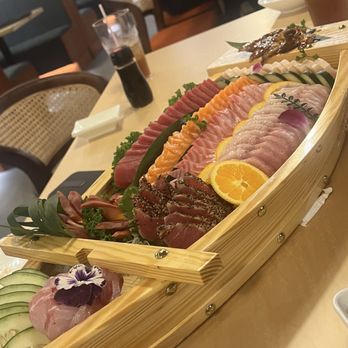 Sushi Haya - BEAUTIFUL SASHIMI BOAT, fresh and yummy! - Japanese Near Me - Missouri City, Texas
