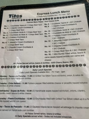 Menu photo 1 Tito's Mexican Restaurant San Antonio, TX Menu photo 1 Tito's Mexican Restaurant San Antonio, TX