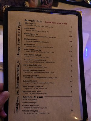 Menu photo 7 Thunderbird Los Angeles, CA