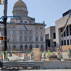 Westmoreland County Court House - Concrete work continued.