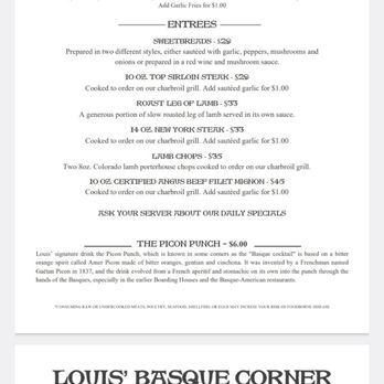 Louis' Basque Corner - Basque Near Me - Reno, Nevada Louis' Basque Corner - Basque Near Me - Reno, Nevada