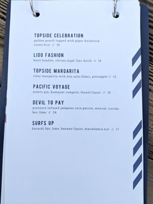 Menu photo 8 Topside Roof Deck Newport Beach, CA Menu photo 8 Topside Roof Deck Newport Beach, CA