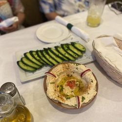 Moura Bistro - Hummus and cucumbers