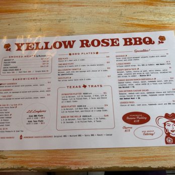 Yellow Rose BBQ - Menu - Barbeque Near Me - Jacksonville, Florida Yellow Rose BBQ - Menu - Barbeque Near Me - Jacksonville, Florida