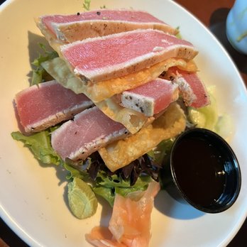 Bullfish Grill - Ahi Tuna Wonton Stack - Steakhouses Near Me - Pigeon Forge, Tennessee Bullfish Grill - Ahi Tuna Wonton Stack - Steakhouses Near Me - Pigeon Forge, Tennessee