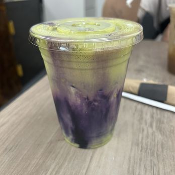 Cafe Pri - Iced ube matcha latte - Coffee & Tea Near Me - Brooklyn, New York