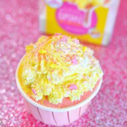 Tyars Essentials - Handcrafted cupcake bath bomb topped with whipped soap