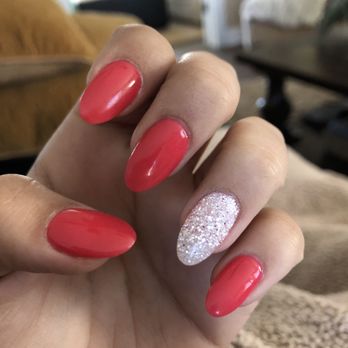 Magic Nails Spa - Red nails (Dip) - Nail Salons Near Me - Countryside, Illinois